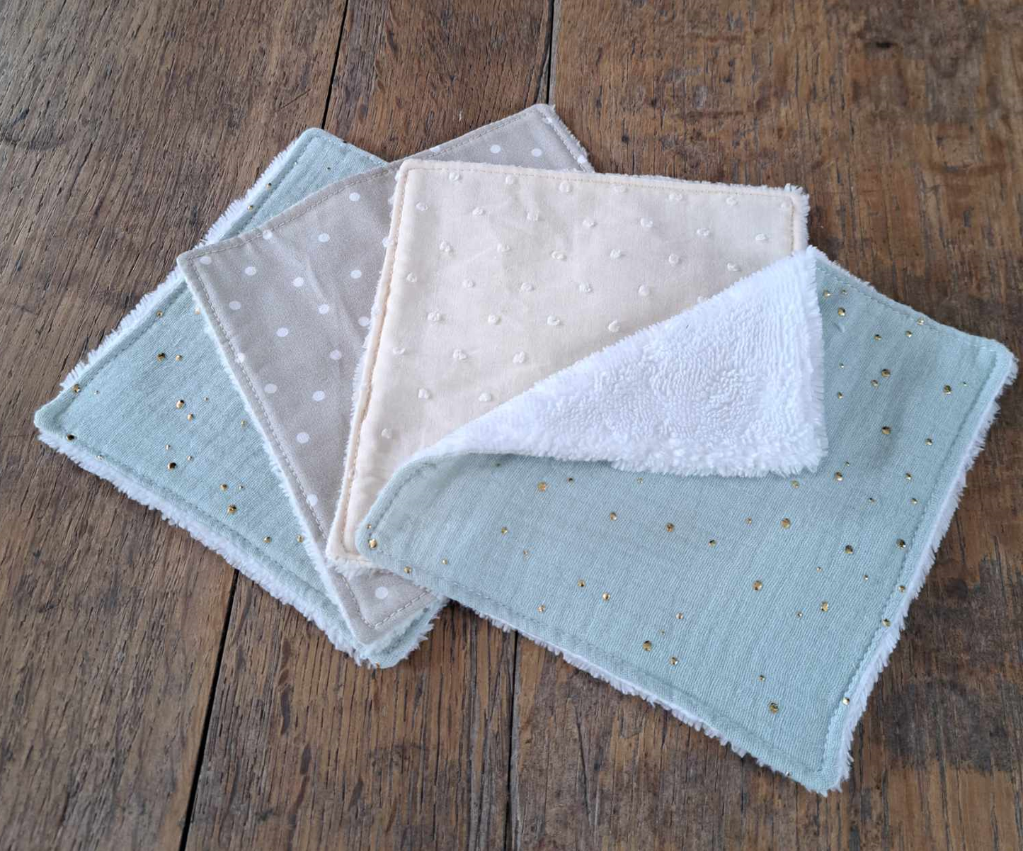 grandes lingettes visage écologiques lavables